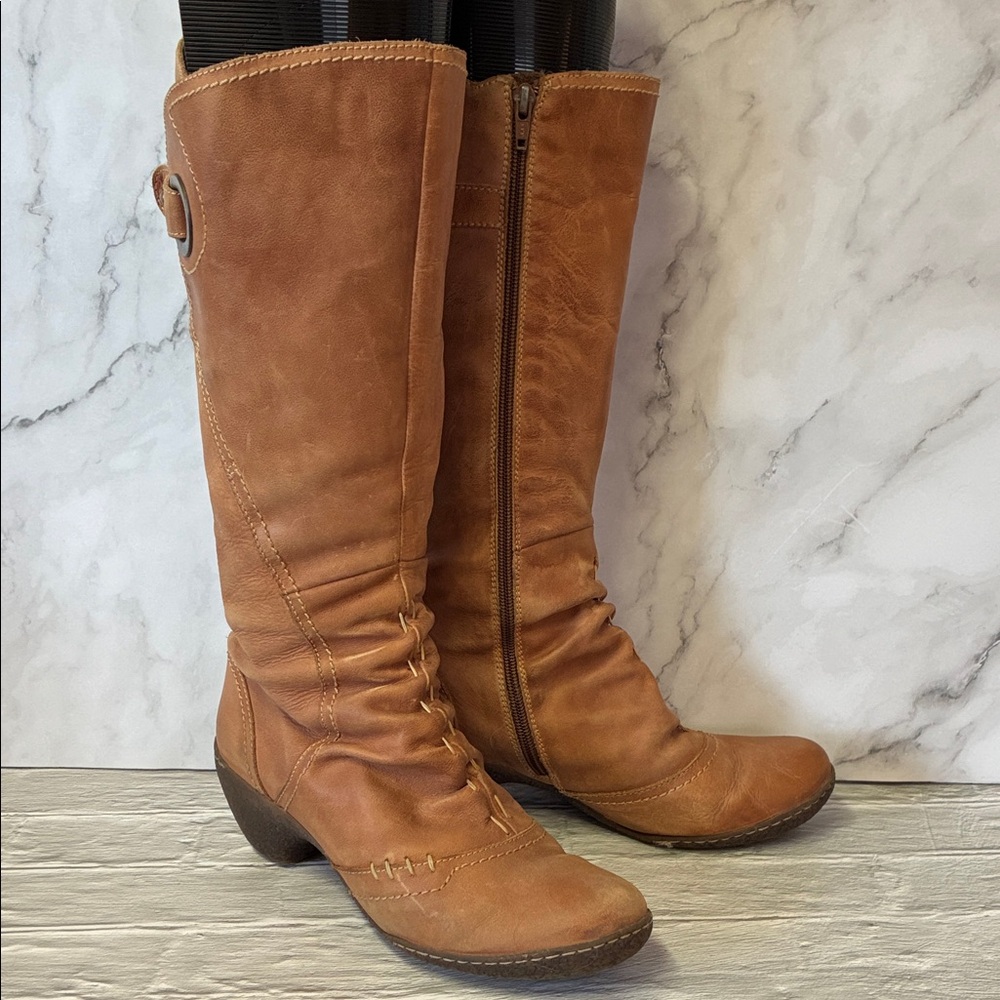 Pikolino's Women's Tan Leather Knee-High Boots Size 40